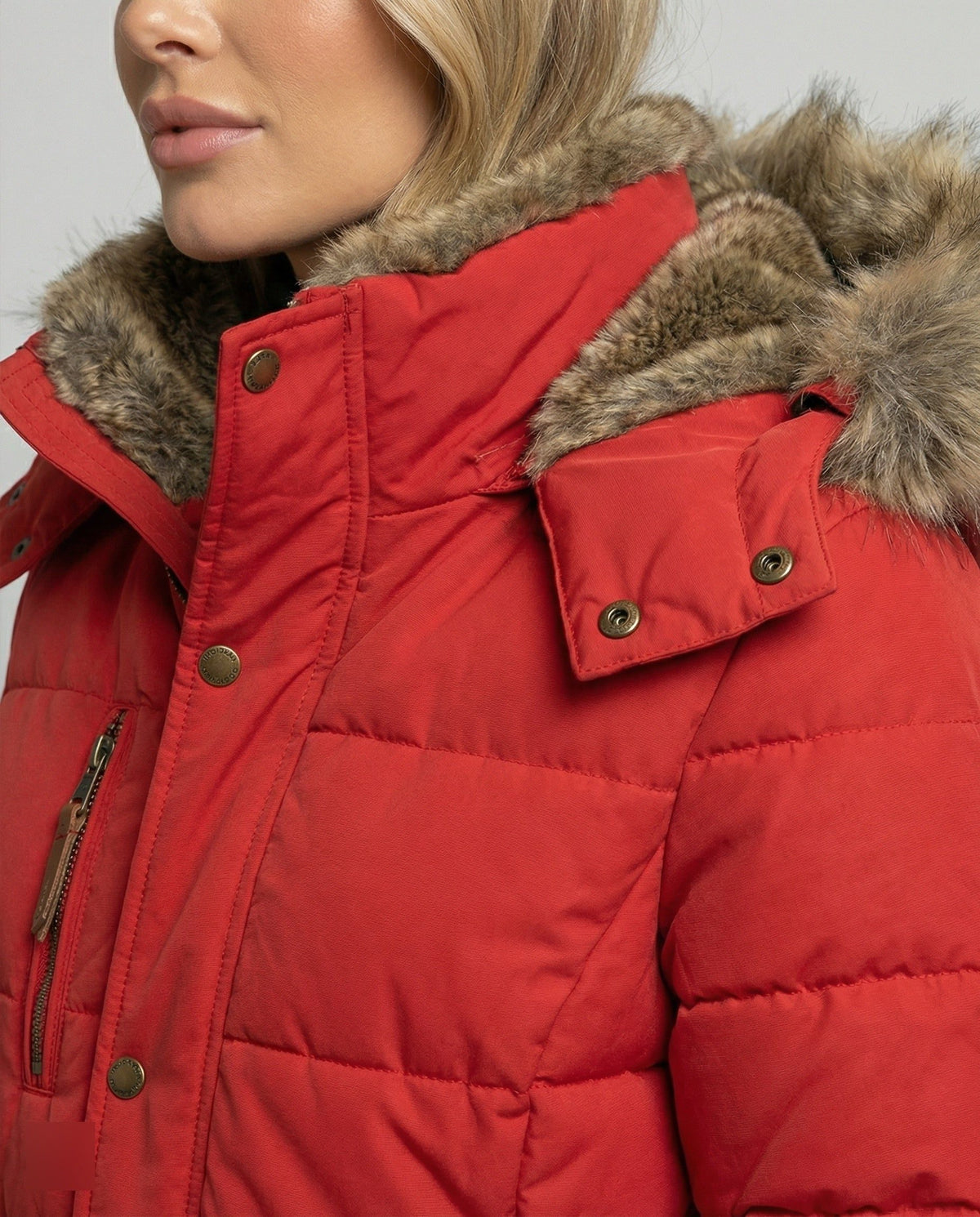 Puffer Winterjas met Capuchon en Fleecefutter voor Dames - View 3