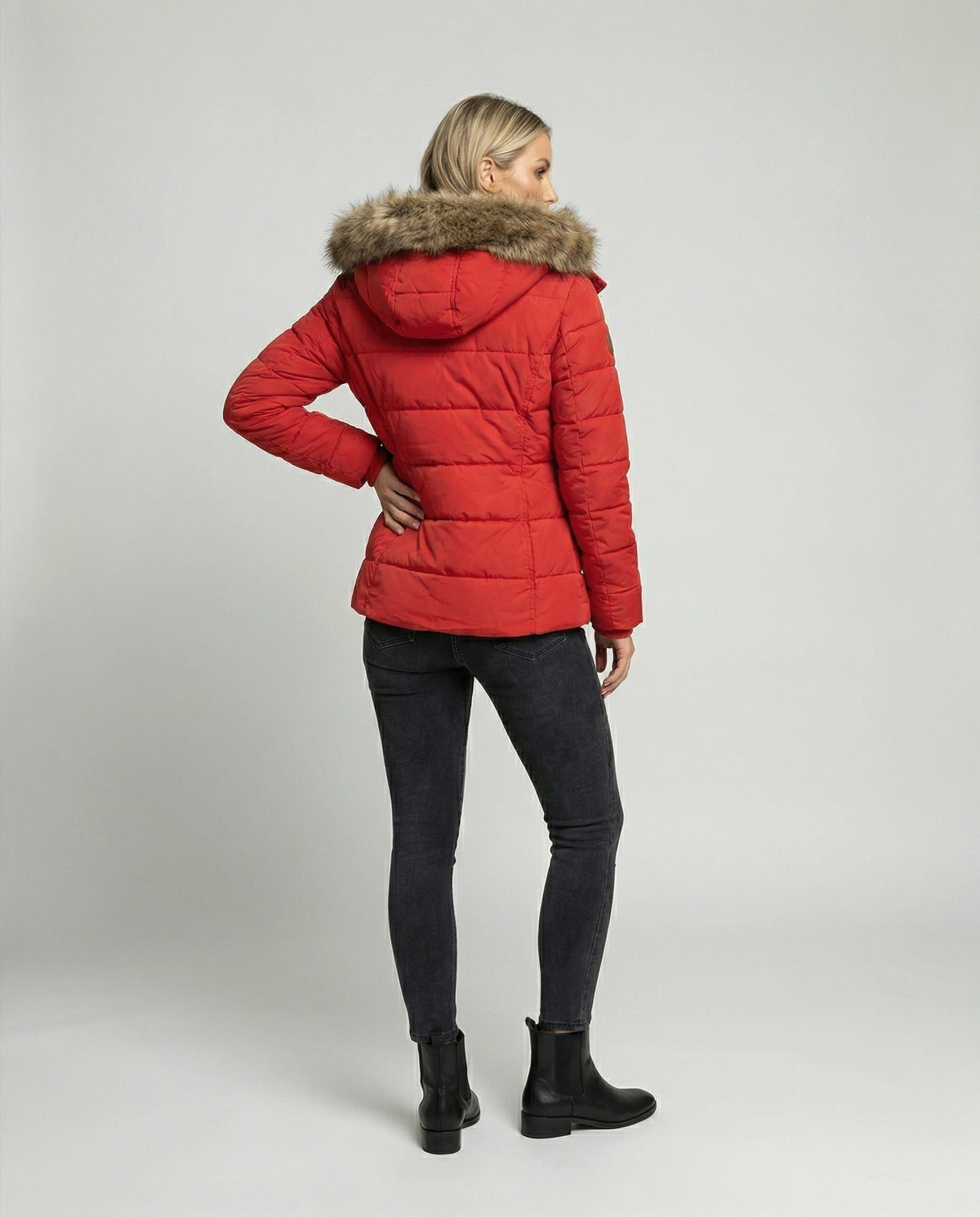 Puffer Winterjas met Capuchon en Fleecefutter voor Dames - View 4