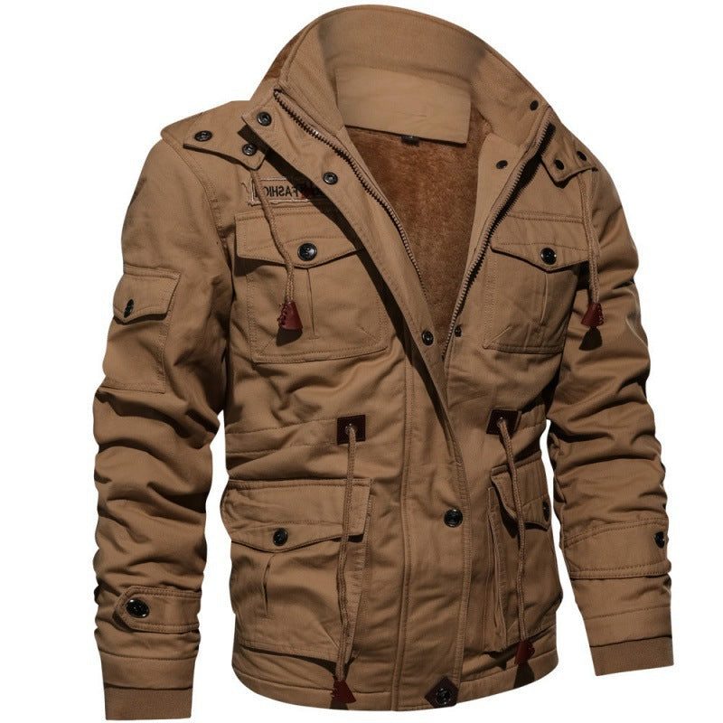Puffer Winterjas met Steekzakken voor Heren - Khaki