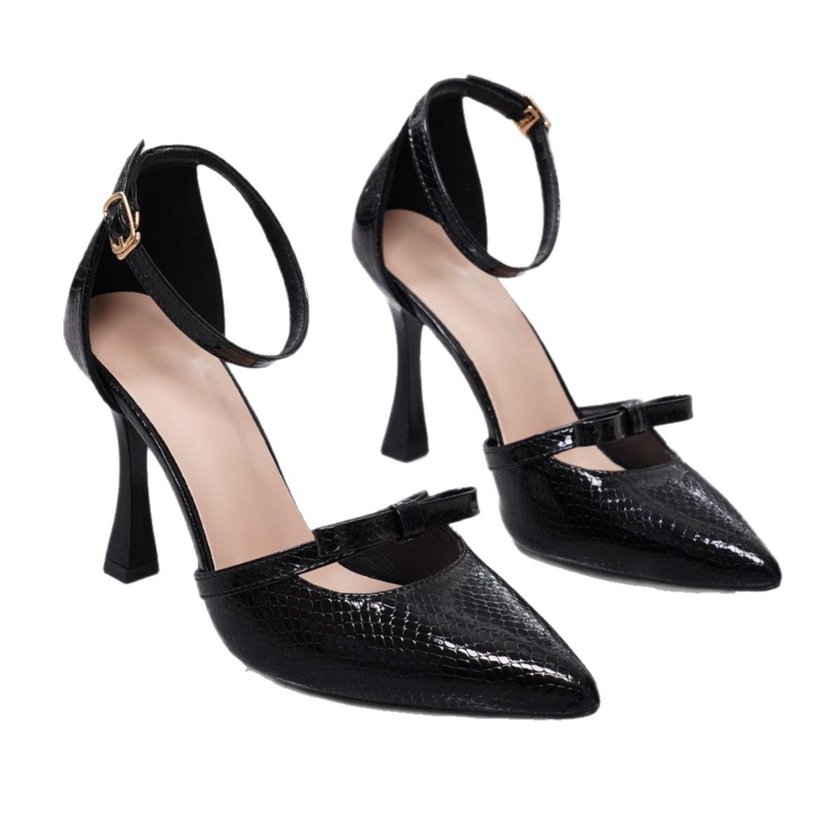 Puntige Neus Slingback Pumps voor Dames - Zwart