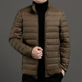 Quilted Puffer Jas voor Heren - Taupe