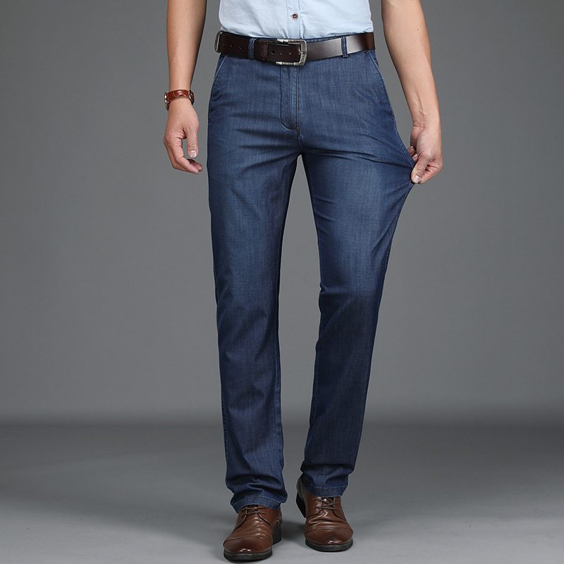 Rechte Denim Broek voor Heren - Blauw