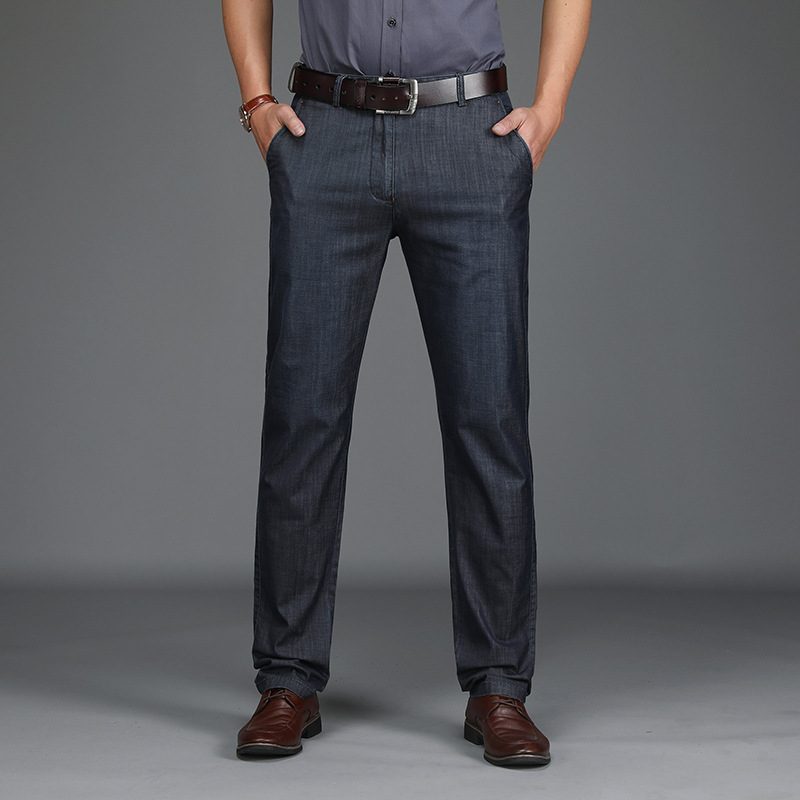 Rechte Denim Broek voor Heren - Zwart