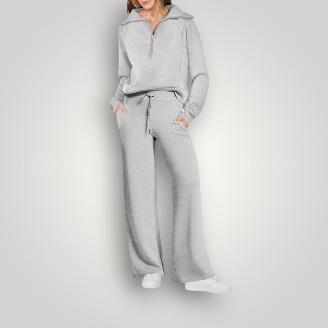 Relaxed Fit Joggingpak voor Dames - Lichtgrijs