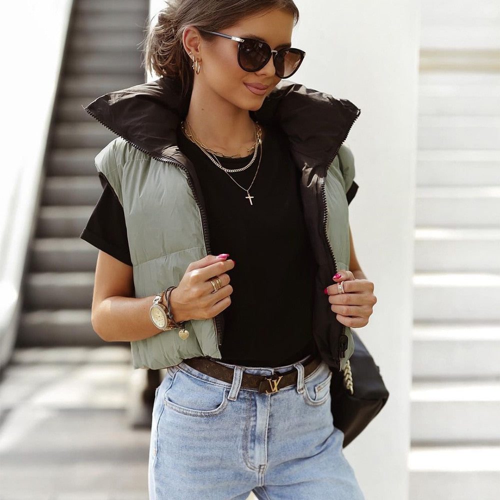 Reversibele Gewatteerde Bodywarmer voor Dames