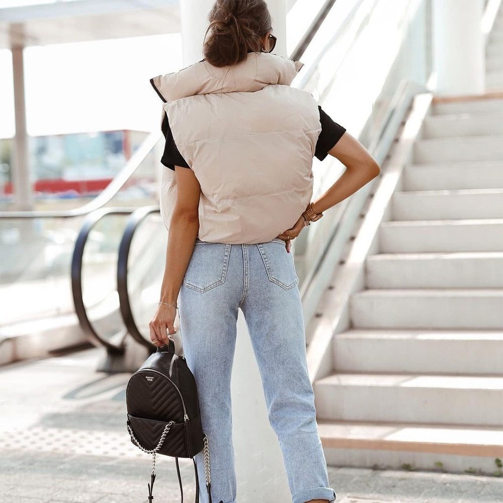 Reversibele Gewatteerde Bodywarmer voor Dames - View 3