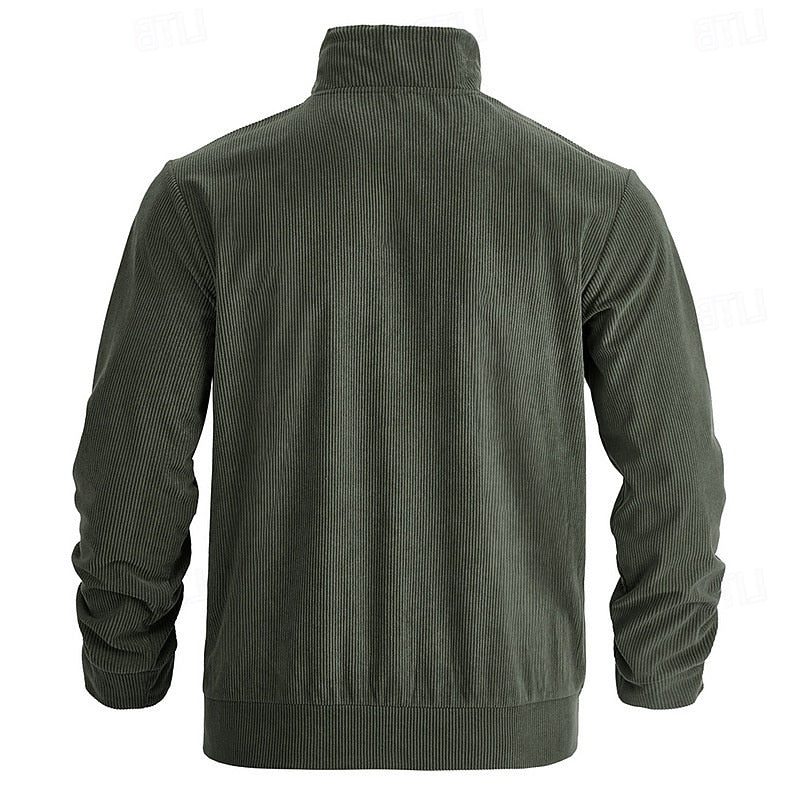 Ribbed Tussenjas met Opstaande Kraag voor Heren - View 13