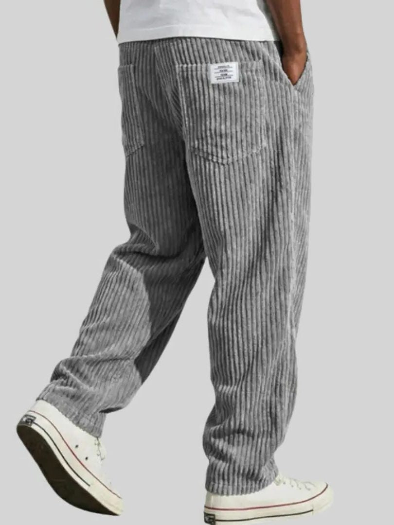 Ribfluwelen Rechte Pantalon voor Heren