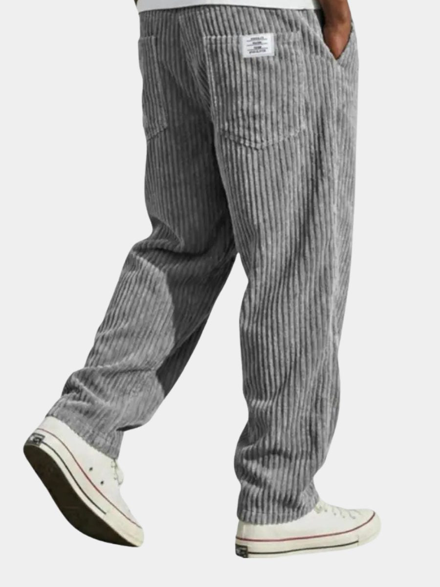 Ribfluwelen Rechte Pantalon voor Heren