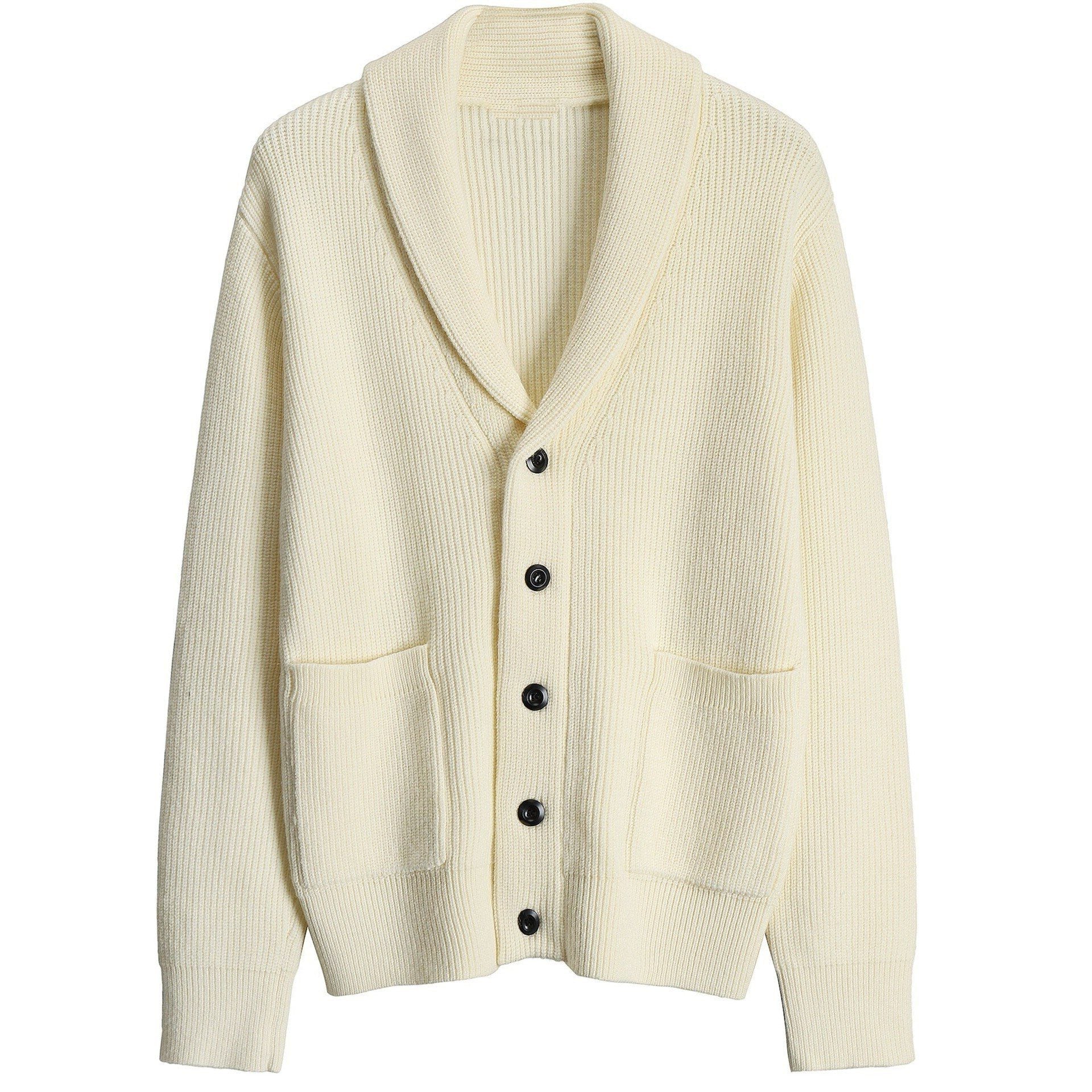 Ribgebreide Reverskraag Cardigan voor Heren - View 2