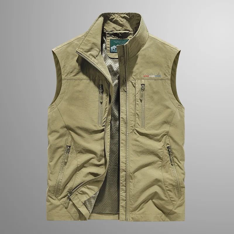 Ritssluiting Cargo Vest voor Dames - Khaki
