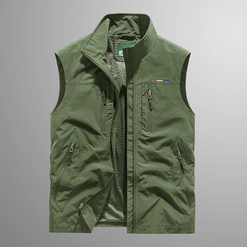 Ritssluiting Cargo Vest voor Dames - Groen