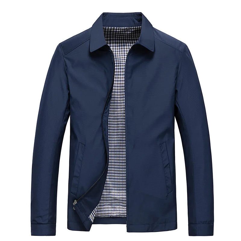 Ritssluiting Casual Jas voor Heren - Marineblauw