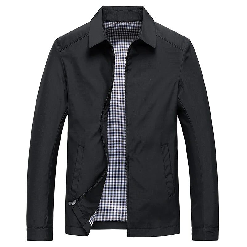 Ritssluiting Overshirt met Opstaande Kraag voor Heren