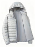 Ritssluiting Tussenjas met Capuchon voor Heren - Light Grey