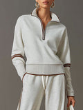 Ritssluiting Tweedelige Set met Wijde Pijp Broek voor Dames - View 17