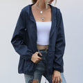 Ritssluiting Windbreaker Jas voor Dames - Dunkelblau