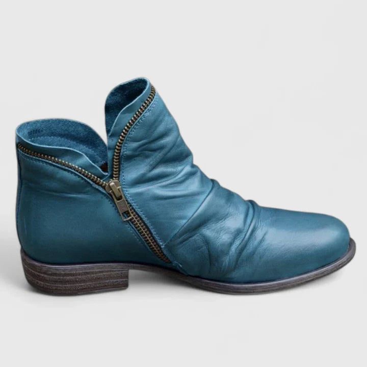 Ritutsluiting Enkellaarzen voor Dames - Blauw