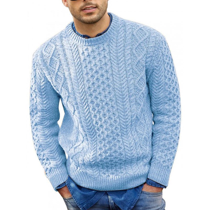 Ronde Hals Kabelknit Trui voor Heren
