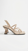 Open Teen Sandalen met Bandjes en Kitten Heel voor Dames