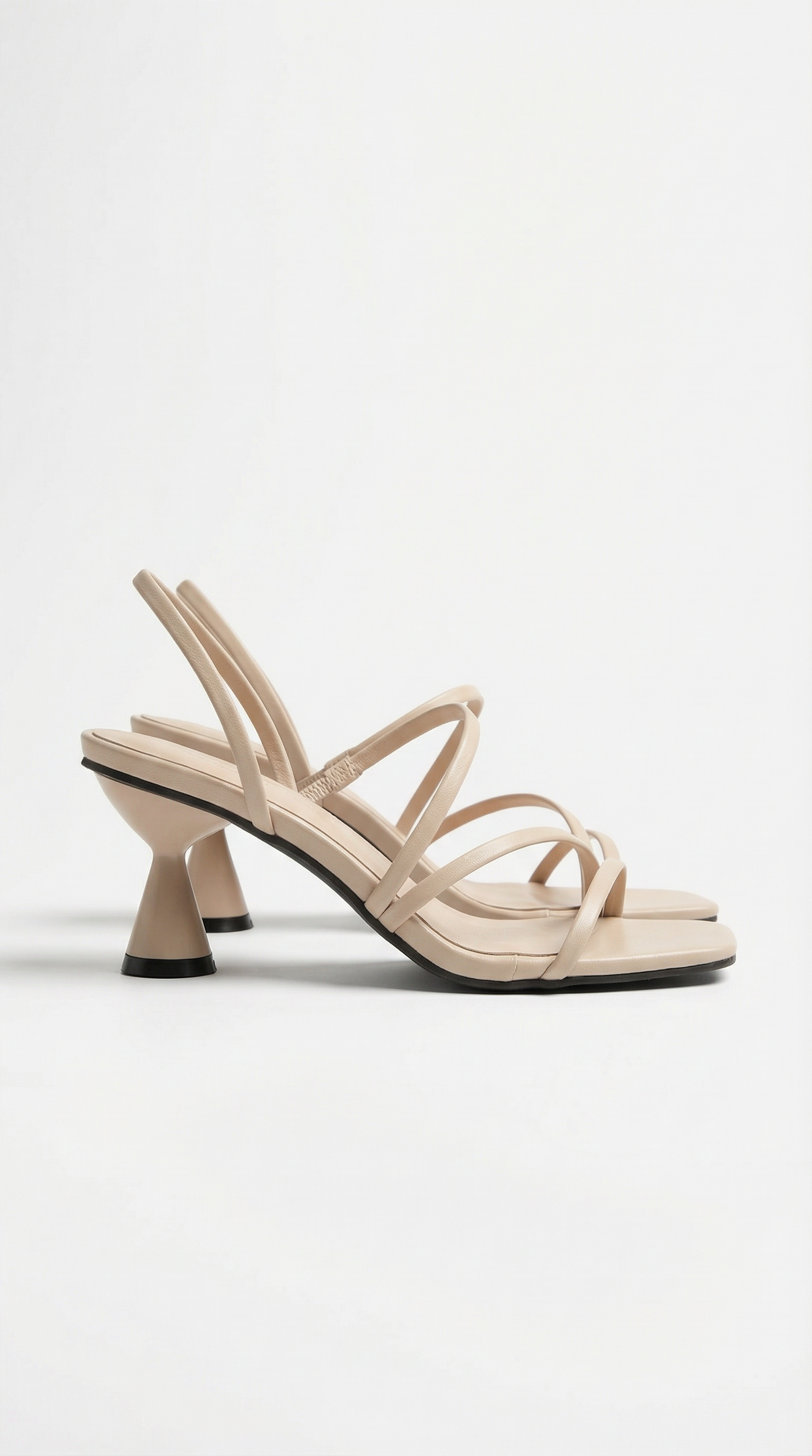 Open Teen Sandalen met Bandjes en Kitten Heel voor Dames