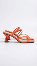 Open Teen Sandalen met Bandjes en Kitten Heel voor Dames