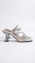 Open Teen Sandalen met Bandjes en Kitten Heel voor Dames