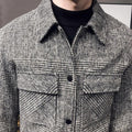 Ruitpatroon Overshirt met Opstaande Kraag voor Heren - View 3