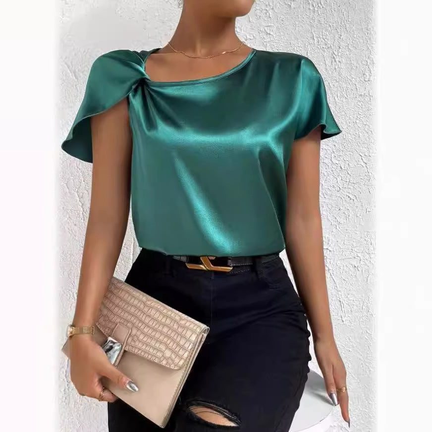 Satijnen Twist Top voor Dames