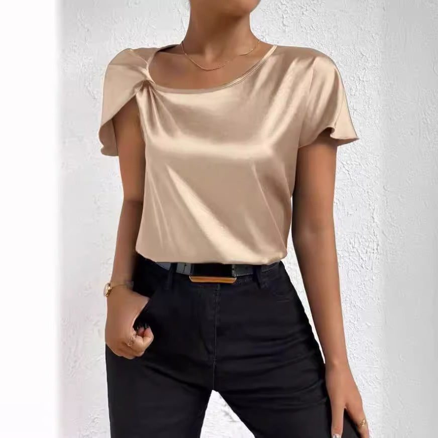 Satijnen Twist Top voor Dames