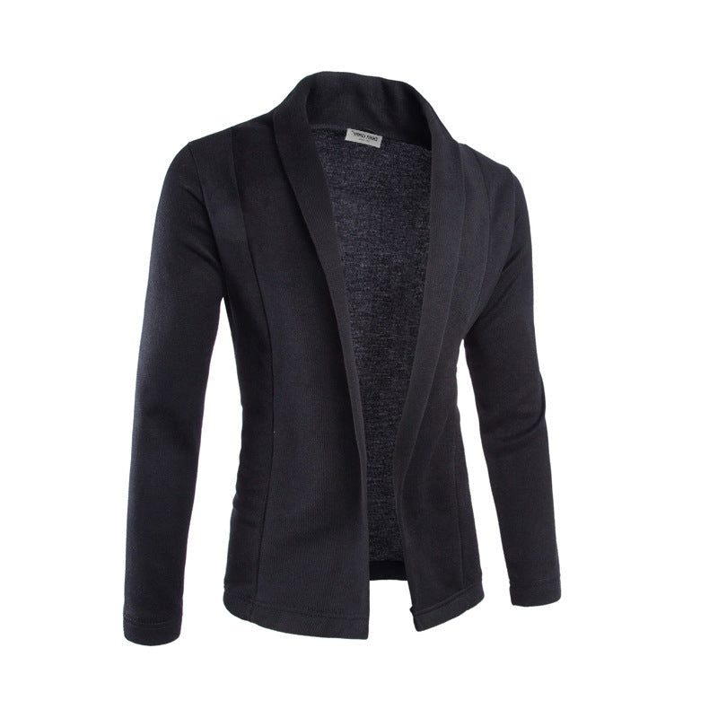 Shawl Collar Open Front Cardigan voor Heren - Zwart