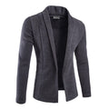 Shawl Collar Open Front Cardigan voor Heren