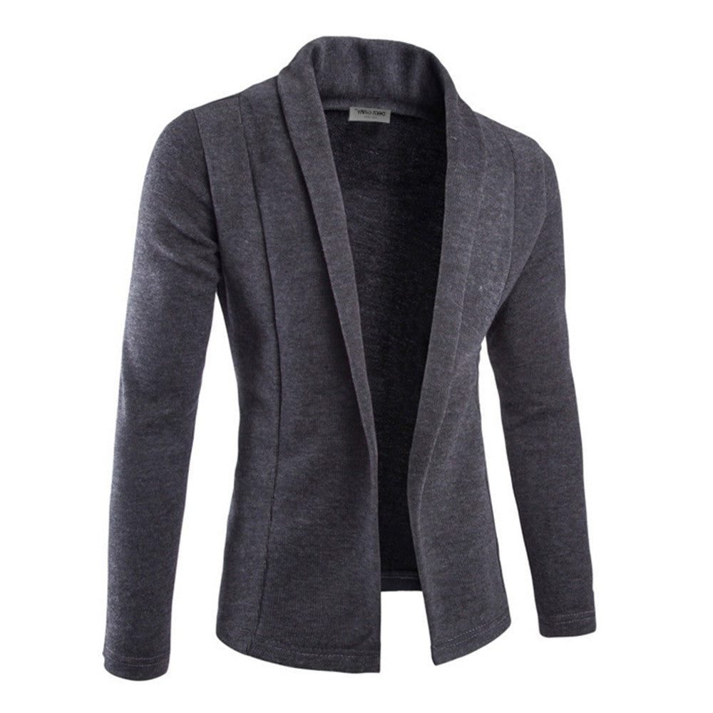 Shawl Collar Open Front Cardigan voor Heren