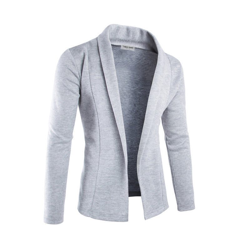 Shawl Collar Open Front Cardigan voor Heren - Grijs