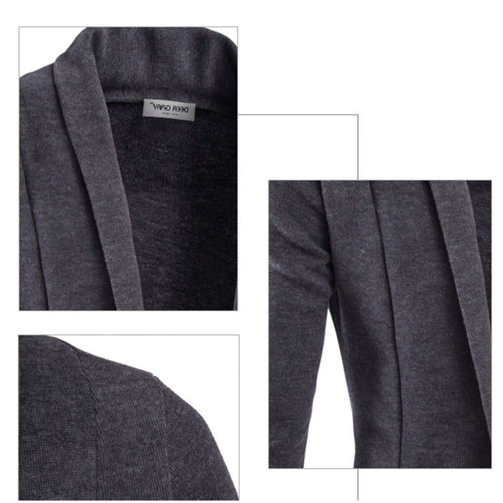 Shawl Collar Open Front Cardigan voor Heren - View 5
