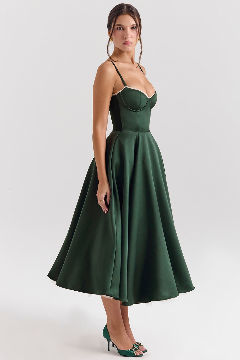 Midi Jurk met Sweetheart Hals voor Dames