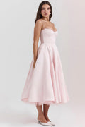 Midi Jurk met Sweetheart Hals voor Dames