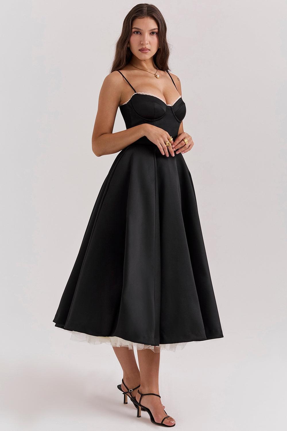 Midi Jurk met Sweetheart Hals voor Dames