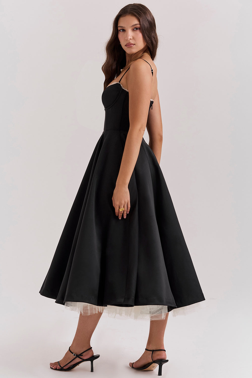 Midi Jurk met Sweetheart Hals voor Dames