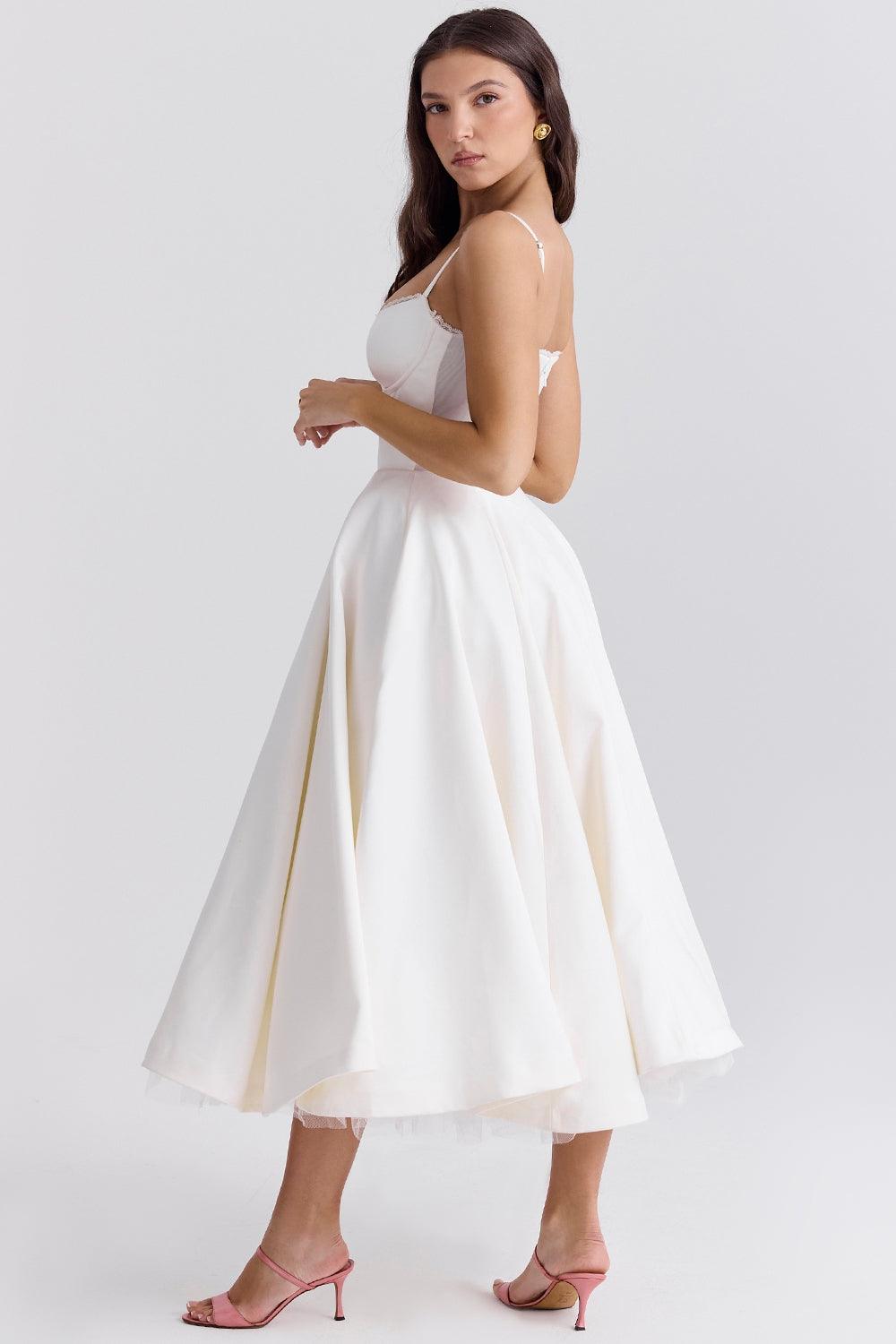 Midi Jurk met Sweetheart Hals voor Dames