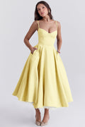 Midi Jurk met Sweetheart Hals voor Dames
