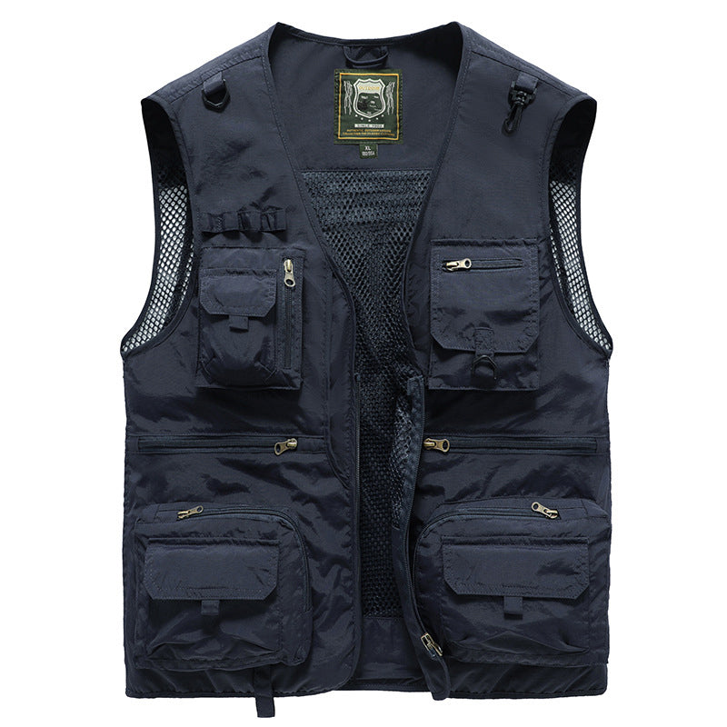 Ethan | Multi-Pocket Mouwloze Zomerjas voor Heren