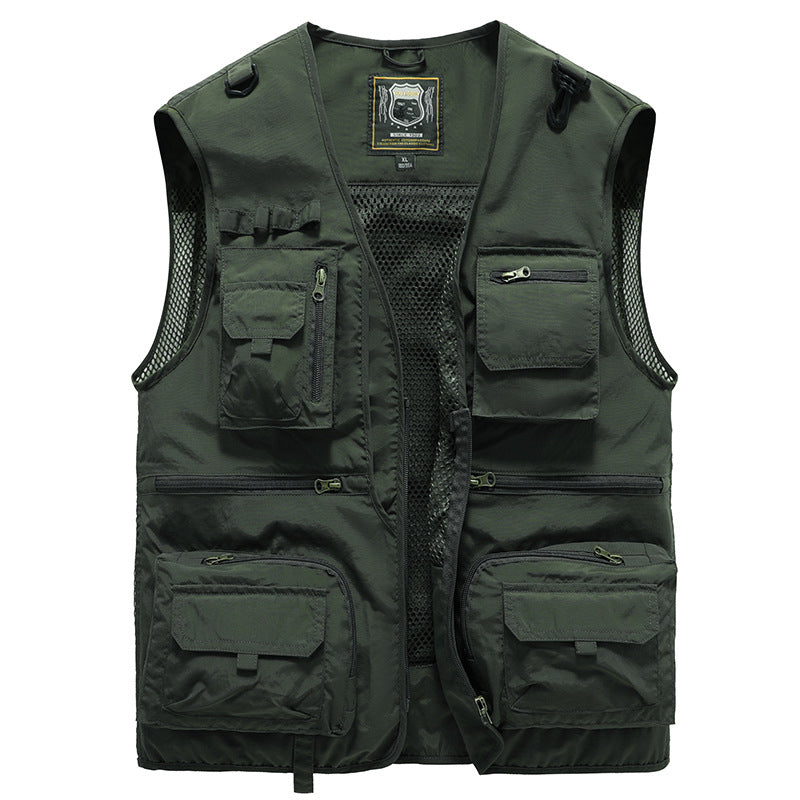 Ethan | Multi-Pocket Mouwloze Zomerjas voor Heren