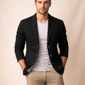 Slim Fit Blazer met Reverskraag voor Heren - Zwart