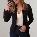 Slim Fit Blazer zonder Sluiting voor Dames