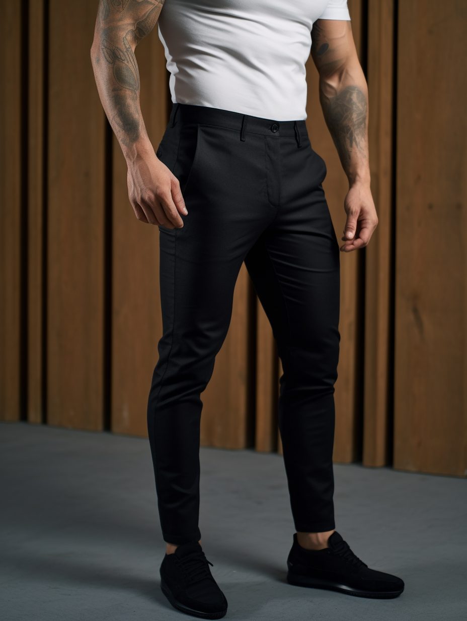Slim Fit Chino Broek met Taps Toelopende Pijp voor Heren