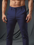 Slim Fit Chino Broek met Taps Toelopende Pijp voor Heren - View 3