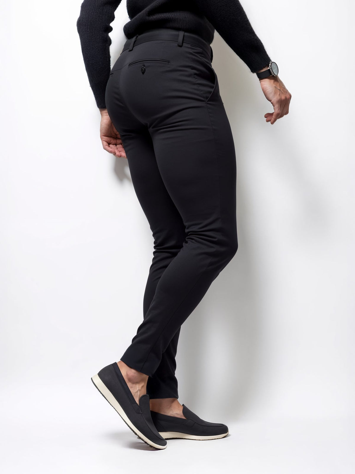 Slim Fit Chino Broek met Taps Toelopende Pijp voor Heren - View 7