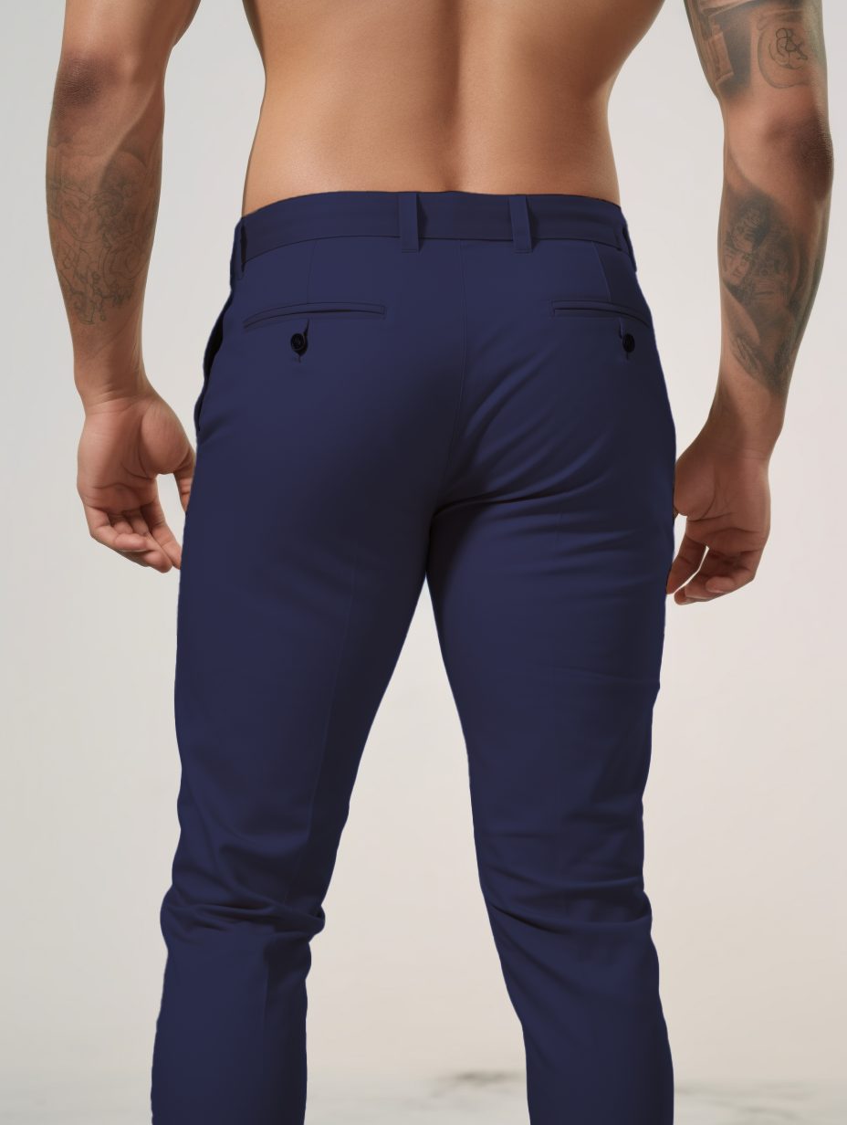 Slim Fit Chino Broek met Taps Toelopende Pijp voor Heren - View 8
