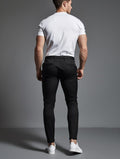 Slim Fit Chino Broek met Taps Toelopende Pijp voor Heren - View 9